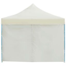 Berkfield Home Folding Pop-up Party Tent with 8 Sidewalls 3x9 m Cream in Beige - thumbnail 4