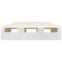 Berkfield Home Folding Pop-up Party Tent with 8 Sidewalls 3x9 m Cream in Beige - thumbnail 3