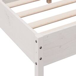 Berkfield Home Beautiful Bed Frame without Mattress White 150x200 cm King Size S - thumbnail 7