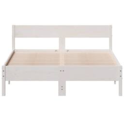 Berkfield Home Beautiful Bed Frame without Mattress White 150x200 cm King Size S - thumbnail 4