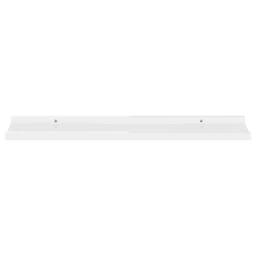 Berkfield Home Decorative Wall Shelves 2 pcs High Gloss White 80x9x3 cm - Size: 80 x 9 x 3 cm - thumbnail 4