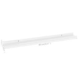 Berkfield Home Decorative Wall Shelves 2 pcs High Gloss White 80x9x3 cm - Size: 80 x 9 x 3 cm - thumbnail 9
