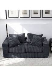 Groundlevel Camden 2 Seater Velvet Sofa in Grey - thumbnail 1