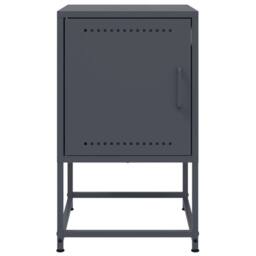 Berkfield Home Bedside Cabinets 2 pcs Anthracite 36x39x60.5 cm Steel in Dark Grey - thumbnail 5