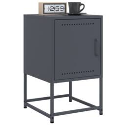 Berkfield Home Bedside Cabinets 2 pcs Anthracite 36x39x60.5 cm Steel in Dark Grey - thumbnail 2