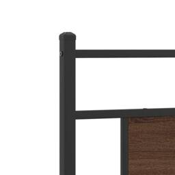 Berkfield Home Headboard Brown Oak 75 cm Engineered Wood & Steel - thumbnail 7