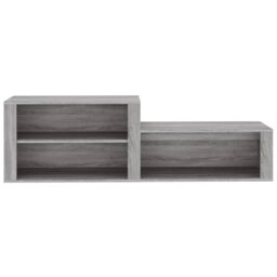Berkfield Home Shoe Cabinet Grey Sonoma 150x35x45 cm Engineered Wood - Size: 150 x 35 x 45 cm - thumbnail 5