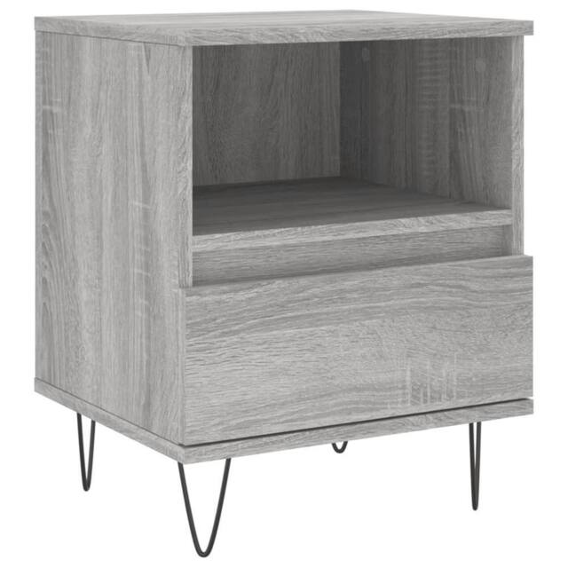 Berkfield Home Bedside Cabinet Grey Sonoma 40x35x50 cm Engineered Wood - Size: 40 x 35 x 50 cm - image 1