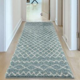 THE RUGS Soft Tangier Shaggy Rugs & Runners Duck Egg Blue Living Room - Size: 140 cm x 200 cm - thumbnail 6