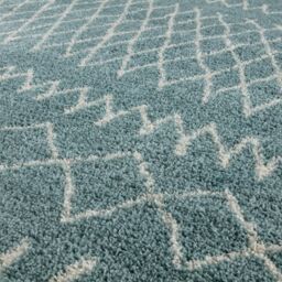 THE RUGS Soft Tangier Shaggy Rugs & Runners Duck Egg Blue Living Room - Size: 140 cm x 200 cm - thumbnail 3