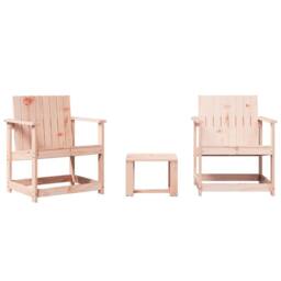 Berkfield Home Beautiful 3 Piece Garden Lounge Set Solid Wood Douglas in Light Brown - thumbnail 3