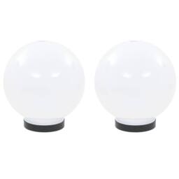 Berkfield Home LED Bowl Lamps 2 pcs Spherical 20 cm PMMA in White - thumbnail 2