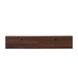CALICOSY Wall-Mounted TV Unit With 2 Drop-Down Doors, 140 Cm Wide - ROY in Walnut