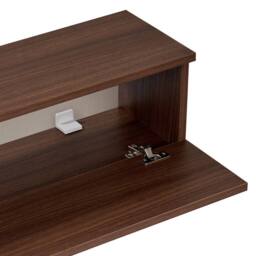 CALICOSY Wall-Mounted TV Unit With 2 Drop-Down Doors, 140 Cm Wide - ROY in Walnut - thumbnail 2