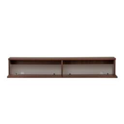 CALICOSY Wall-Mounted TV Unit With 2 Drop-Down Doors, 140 Cm Wide - ROY in Walnut - thumbnail 3