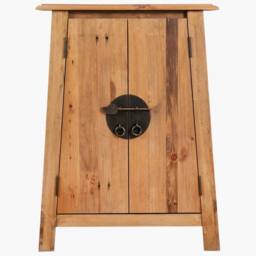 Berkfield Home Bathroom Side Cabinet Solid Pinewood 59x32x80 cm in Brown - Size: 59 x 32 x 80 cm - thumbnail 2