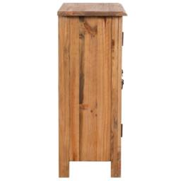 Berkfield Home Bathroom Side Cabinet Solid Pinewood 59x32x80 cm in Brown - Size: 59 x 32 x 80 cm - thumbnail 3