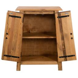 Berkfield Home Bathroom Side Cabinet Solid Pinewood 59x32x80 cm in Brown - Size: 59 x 32 x 80 cm - thumbnail 5