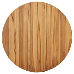Berkfield Home Comfortable Garden Bistro Table √ò70x75 cm Solid Wood Teak in Brown - Size: 70x75 cm - thumbnail 5
