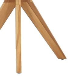 Berkfield Home Comfortable Garden Bistro Table √ò70x75 cm Solid Wood Teak in Brown - Size: 70x75 cm - thumbnail 7