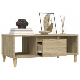 Berkfield Home Coffee Table Sonoma Oak 90x50x36, 5 cm Engineered Wood in Brown - thumbnail 5