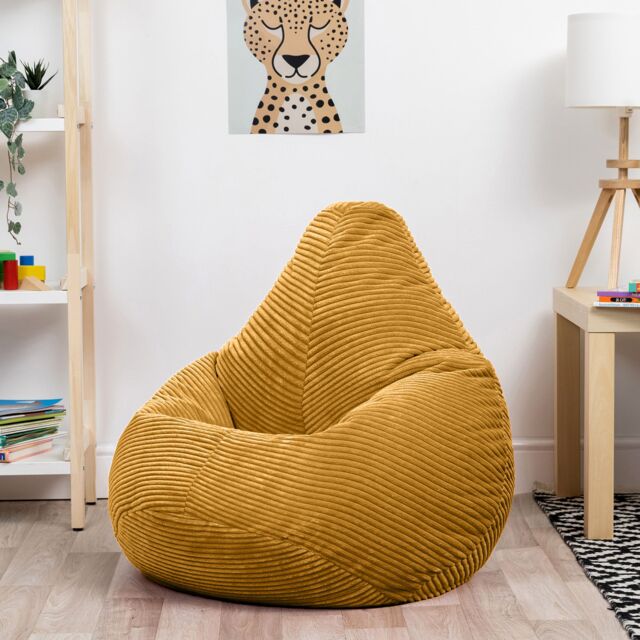 icon Kids Bean Bag, Dalton, Corduroy in Yellow - image 1