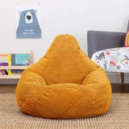 icon Kids Bean Bag, Dalton, Corduroy in Yellow - thumbnail 3