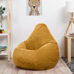 icon Kids Bean Bag, Dalton, Corduroy in Yellow