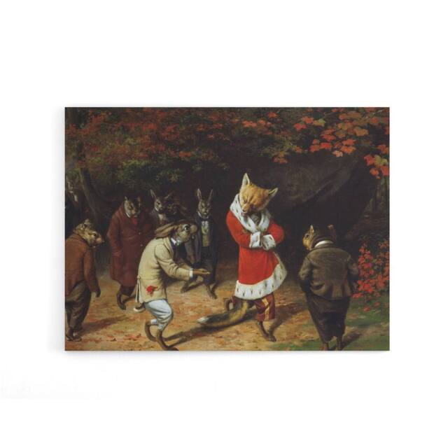"Artery8 Holbrook Beard His Majesty Receives Fox Canvas Wall Art Print - Size: W18"" x H24""" - image 1