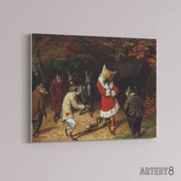 "Artery8 Holbrook Beard His Majesty Receives Fox Canvas Wall Art Print - Size: W18"" x H24""" - thumbnail 2