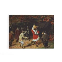 "Artery8 Holbrook Beard His Majesty Receives Fox Canvas Wall Art Print - Size: W18"" x H24""" - thumbnail 1