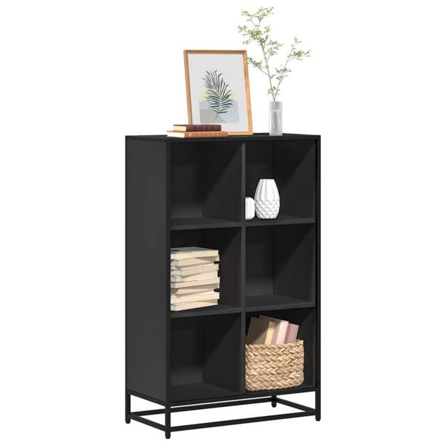 Berkfield Home Book Cabinet Black 65.5x33x107.5 cm Engineered Wood - image 1