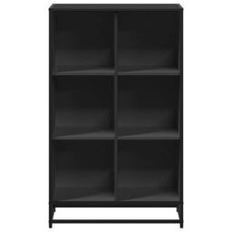 Berkfield Home Book Cabinet Black 65.5x33x107.5 cm Engineered Wood - thumbnail 4
