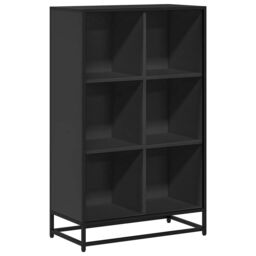 Berkfield Home Book Cabinet Black 65.5x33x107.5 cm Engineered Wood - thumbnail 2
