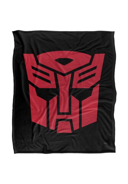 Hasbro Transformers Autobot Logo Silky Touch Super Soft Throw Blanket 152 x 127 cm in White - image 1
