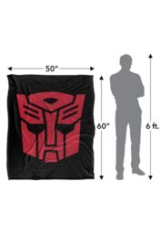 Hasbro Transformers Autobot Logo Silky Touch Super Soft Throw Blanket 152 x 127 cm in White - thumbnail 5