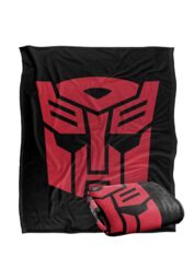 Hasbro Transformers Autobot Logo Silky Touch Super Soft Throw Blanket 152 x 127 cm in White - thumbnail 2
