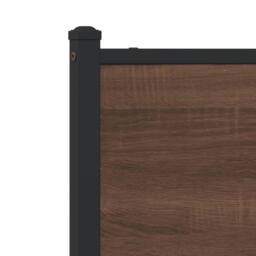 Berkfield Home Metal Bed Frame without Mattress Brown Oak 140x200 cm - thumbnail 9
