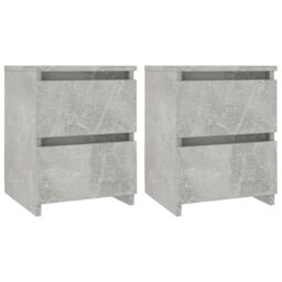 Berkfield Home Bedside Cabinets 2 pcs Concrete Grey 30x30x40 cm Engineered Wood - Size: 30 x 30 x 40 cm - thumbnail 2