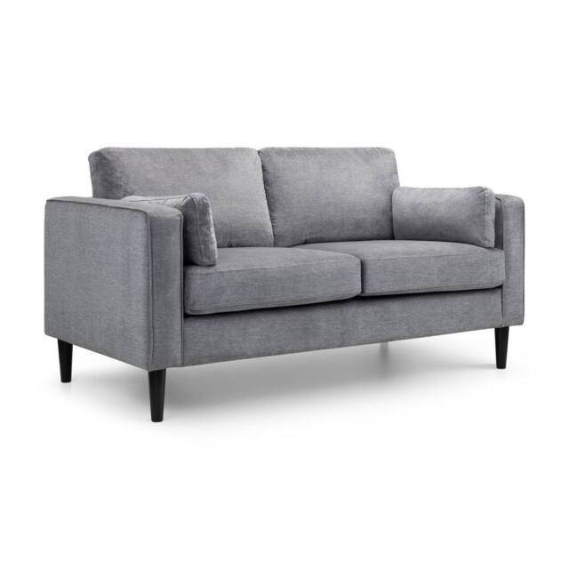 Cheshire Hayward 2 Seater in Grey Chenille Fabric in Dark Grey - image 1