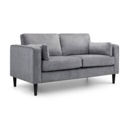 Cheshire Hayward 2 Seater in Grey Chenille Fabric in Dark Grey - thumbnail 1