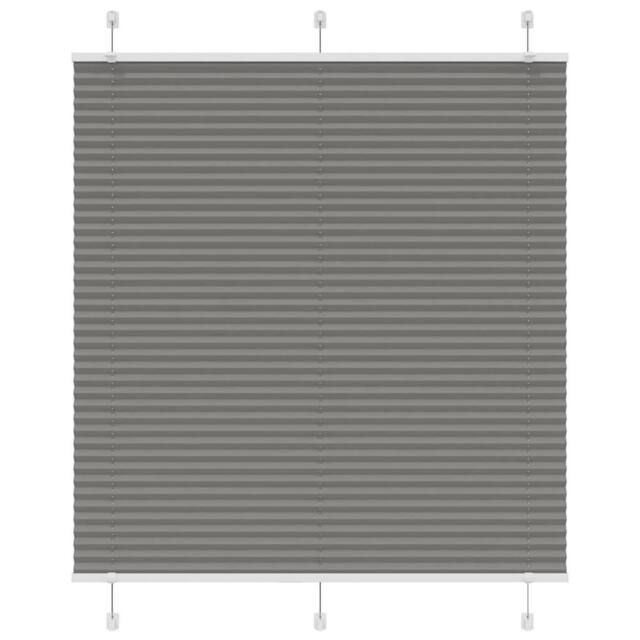 Berkfield Home Pleated Blind Anthracite 120x100 cm Fabric Width 119.4 cm Polyester in Dark Grey - image 1