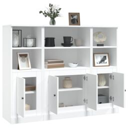 Berkfield Home Highboards 3 pcs White Engineered Wood - thumbnail 5