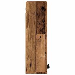 Berkfield Home Wall-mounted Bathroom Cabinet Old Wood 32x20x67 cm in Brown - Size: 32 x 20 x 67 cm - thumbnail 5