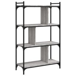 Berkfield Home Bookcase 4-Tier Grey Sonoma 76x32x123 cm Engineered Wood - Size: 76 x 32 x 123 cm - thumbnail 6