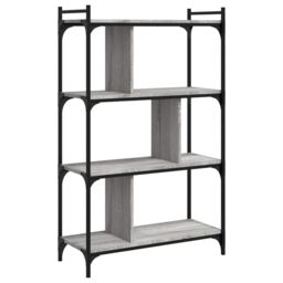 Berkfield Home Bookcase 4-Tier Grey Sonoma 76x32x123 cm Engineered Wood - Size: 76 x 32 x 123 cm - thumbnail 2