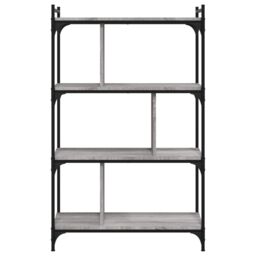 Berkfield Home Bookcase 4-Tier Grey Sonoma 76x32x123 cm Engineered Wood - Size: 76 x 32 x 123 cm - thumbnail 4