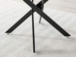 FurnitureboxUK Novara Grey Concrete Effect Black Leg 120cm Round Dining Table & 4 Pesaro Black Leg Chairs - thumbnail 7