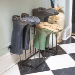 Hammer and Tongs Steel Wellington Boot Rack - 6 Pair - Black - thumbnail 6
