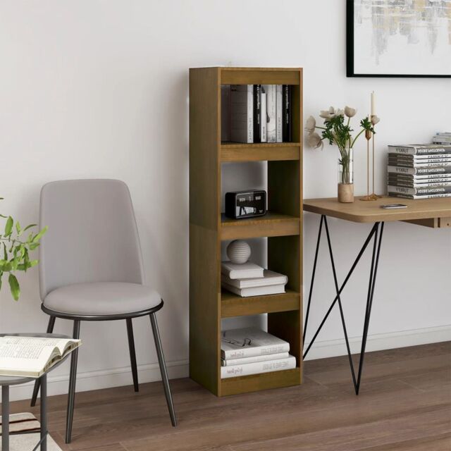 Berkfield Home Book Cabinet Room Divider Honey Brown 40x30x135.5 cm Pinewood - image 1
